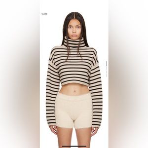 The Frankie shop Athina sweater black beige New